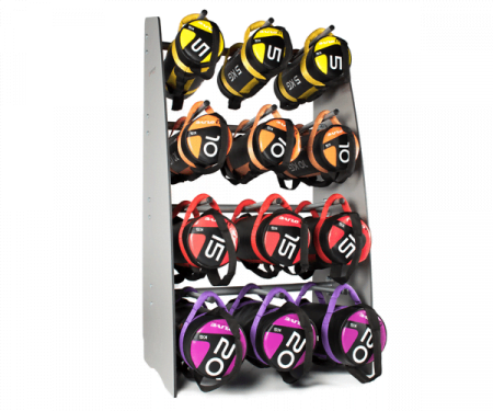 O'LIVE MEDICINE BALL COMPACT RACK, 5
med. balls/ 4 func. Balls
