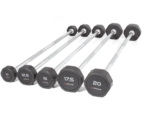 O'LIVE PRO-STYLE STRAIGHT BARS, 25 to 45
kg