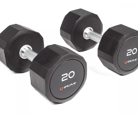 O'LIVE PRO-STYLE DUMBBELLS, 42.5 kg ut