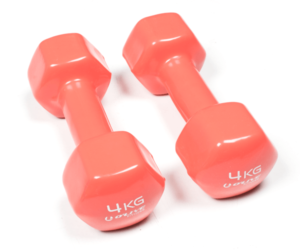 O'LIVE VINYL DUMBELLS, 1 kg Green Pair
